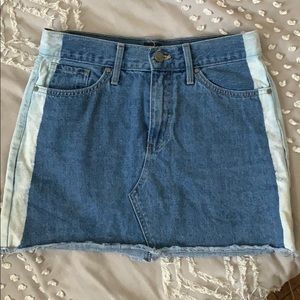 JUST BLACK Jean Skirt w/ White Stripes